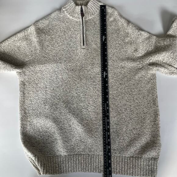 Chaps Mens Size XL Quarter Zip Pullover Sweater Mock Neck Rib Knit Cuffs & Hem - Picture 6 of 10